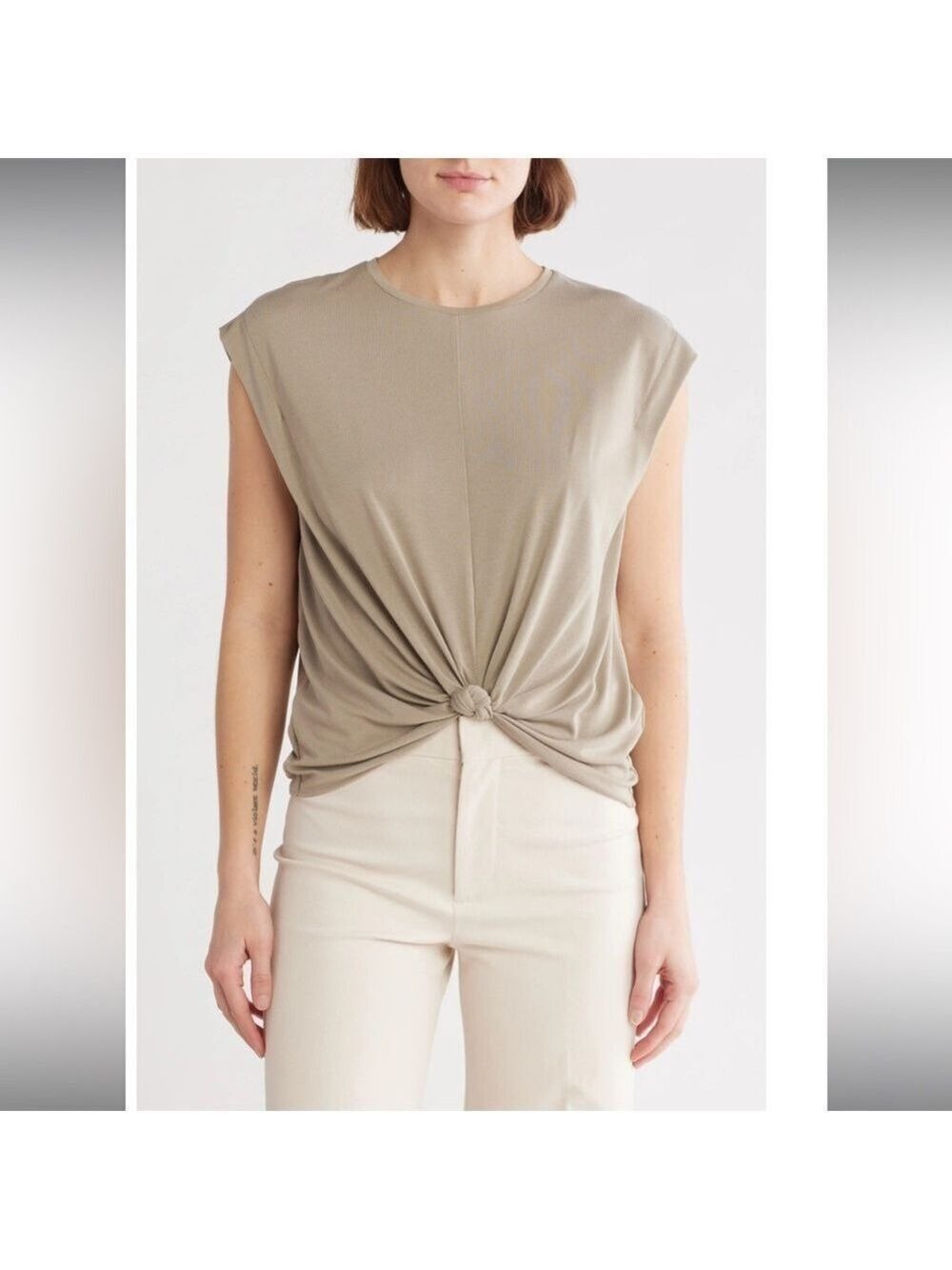 rag & bone Jenna Knotted Muscle Tee Size Large NWT